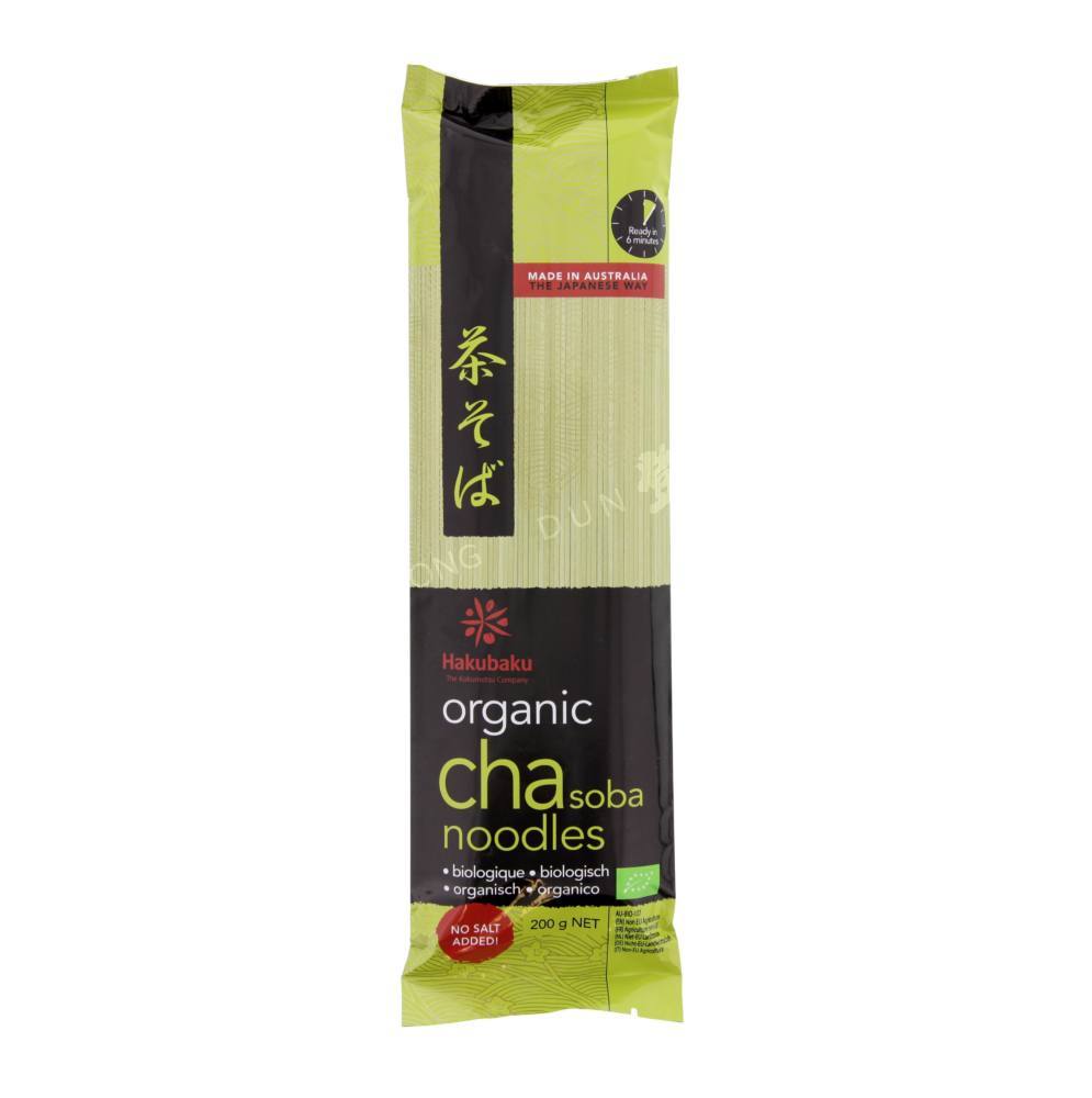 Organic Cha Soba Green Tea Noodles Hakubaku 200g Dun Yong Webshop