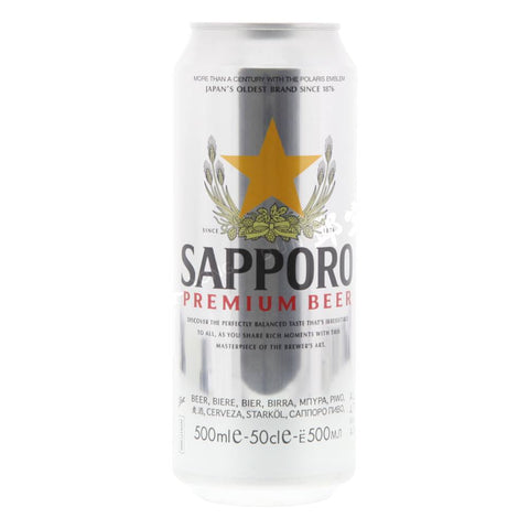 Premium Lager Beer Can (Sapporo) 500ml