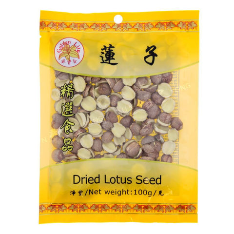 Dried Lotus Seed Half (Hoy-Bin) (Golden Lily) 100g