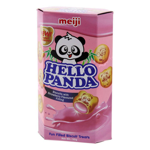 Hello Panda Biscuits Met Aardbeiensmaak (Meiji) 50g