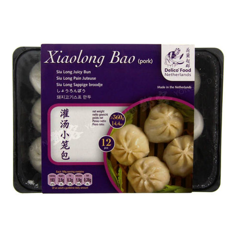 Xialong Bao Varkensvlees Dumplings 12st (Delico) 360g