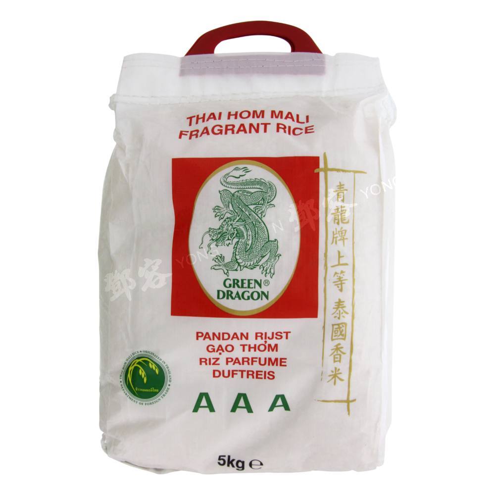 Thai Hom Mali Jasmine Rice (Green Dragon) 5kg Dun Yong