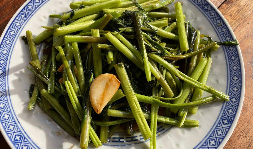 Morning Glory with Oyster Sauce Dun Yong