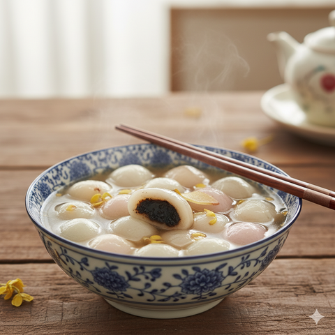 Tangyuan with red bean paste recipe