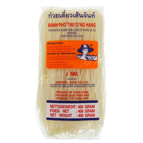 Chantaboon Rice Stick 3mm (Farmer Brand) 400g