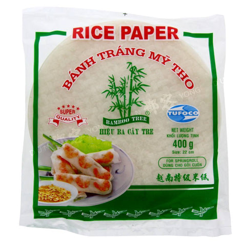 Rijstpapier Banh Trang My Tho 22cm Rond (Bamboeboom) 400g