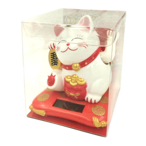 Shohuku Lucky Cat White Solar