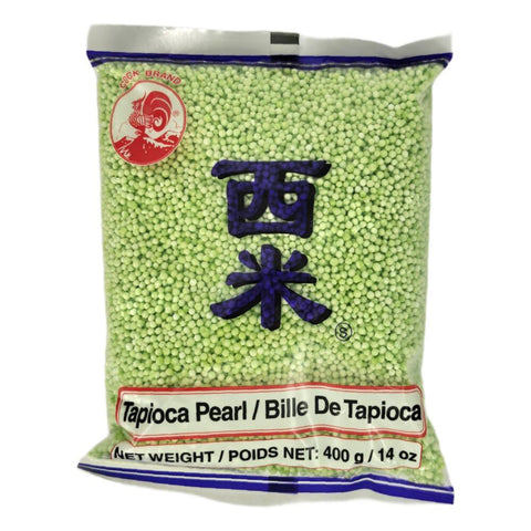 Tapioca Pearl Pandan Flavour (Cock Brand) 400g