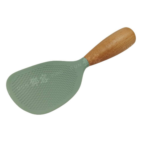 Rice Ladle Wooden Handle Non-Stick Green