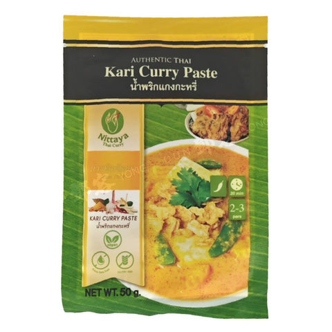 Vegan Kari Curry Paste Yellow (Nittaya) 50g