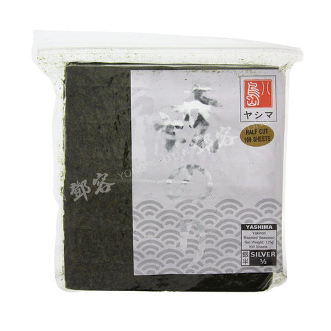 Yakinori Roasted Seaweed Silver Half 100pcs (Yashima) 140g