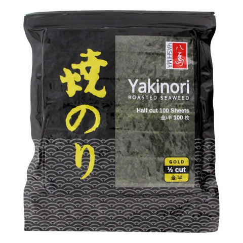 Yakinori Roasted Seaweed Gold Half 100pcs (Yashima) 140g