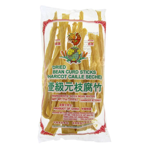 Cock Brand Dried Bean Curd Sticks (Foo Yuen Loong) 200g