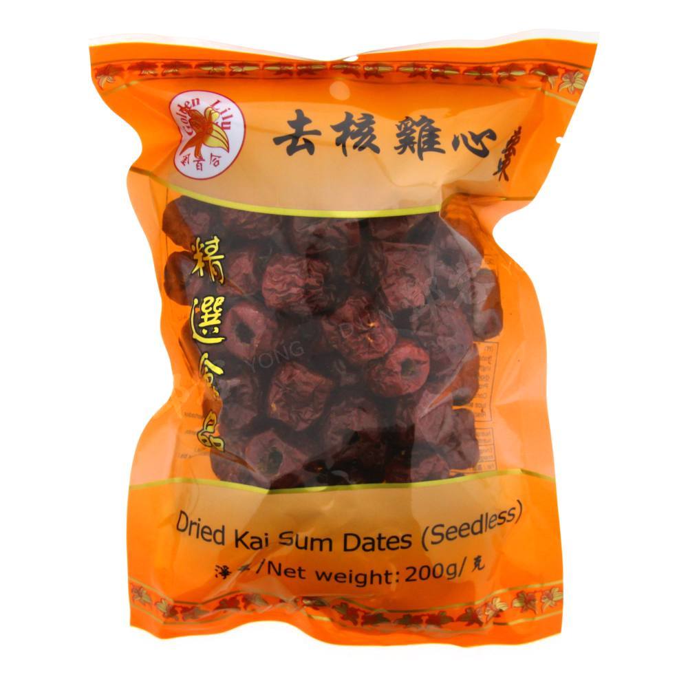Dried Red Dates Seedless (Golden Lily) 200g Dun Yong