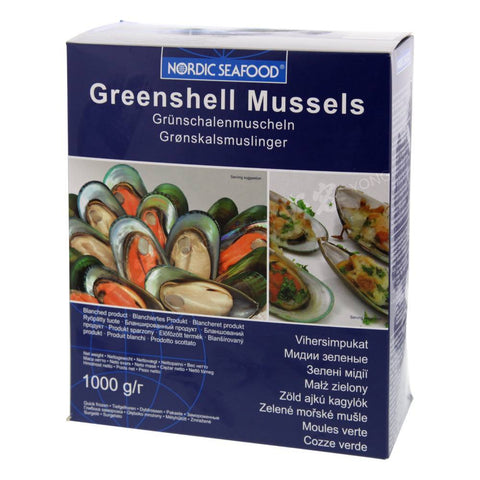 Greenshell Mussels Half Shell M (NS) 1kg