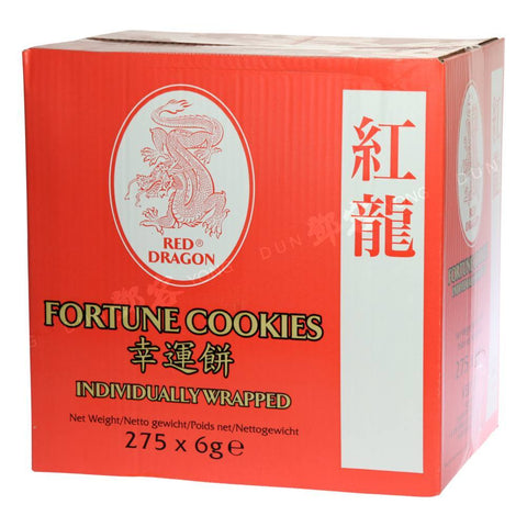 Fortune Cookies Individually Wrapped 250pcs (Red Dragon) 2kg