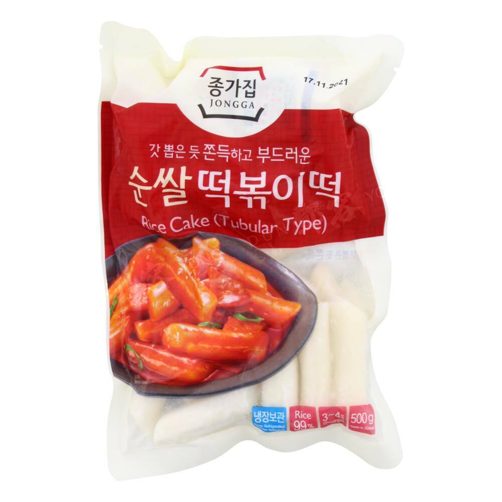 Rice cake & Harry② Topokki Pure Rice Cake Tubular Type (Jongga) 500g – Dun Yong Webshop