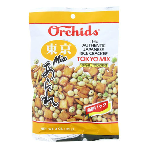 Arare Japanese Rice Crackers Tokyo Mix (Orchids) 85g