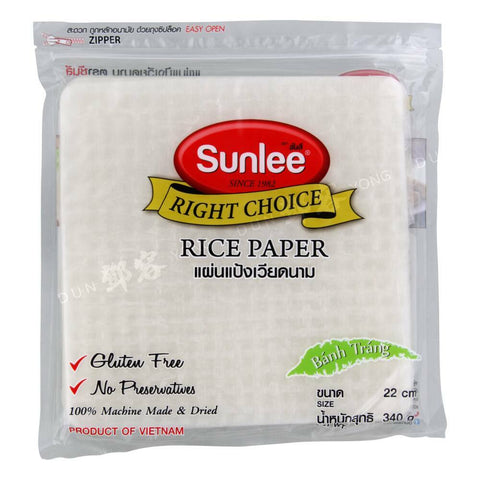 Rice Paper Banh Trang Square 22cm (Sunlee) 340g