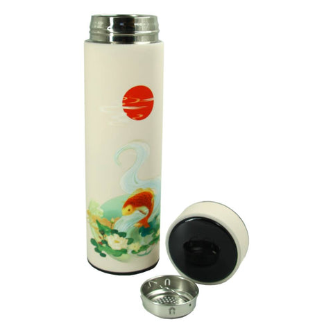 Vacuum Flask Chinese Style with Display White Fish