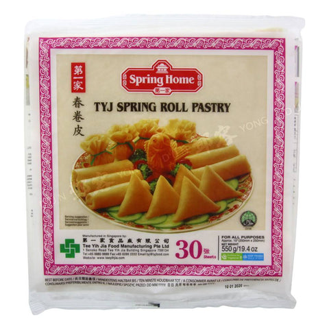 TYJ Spring Roll Pastry 250x250mm 30pcs (Spring Home) 550g